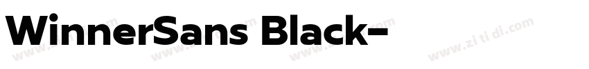 WinnerSans Black字体转换